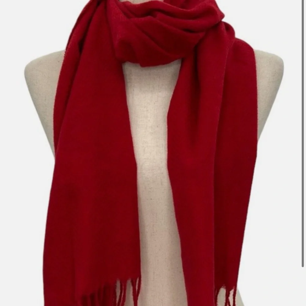 NWT Style & Co Unisex Red‎ Scarf Herringbone Weave Soft Gifts Stocking Stuffer